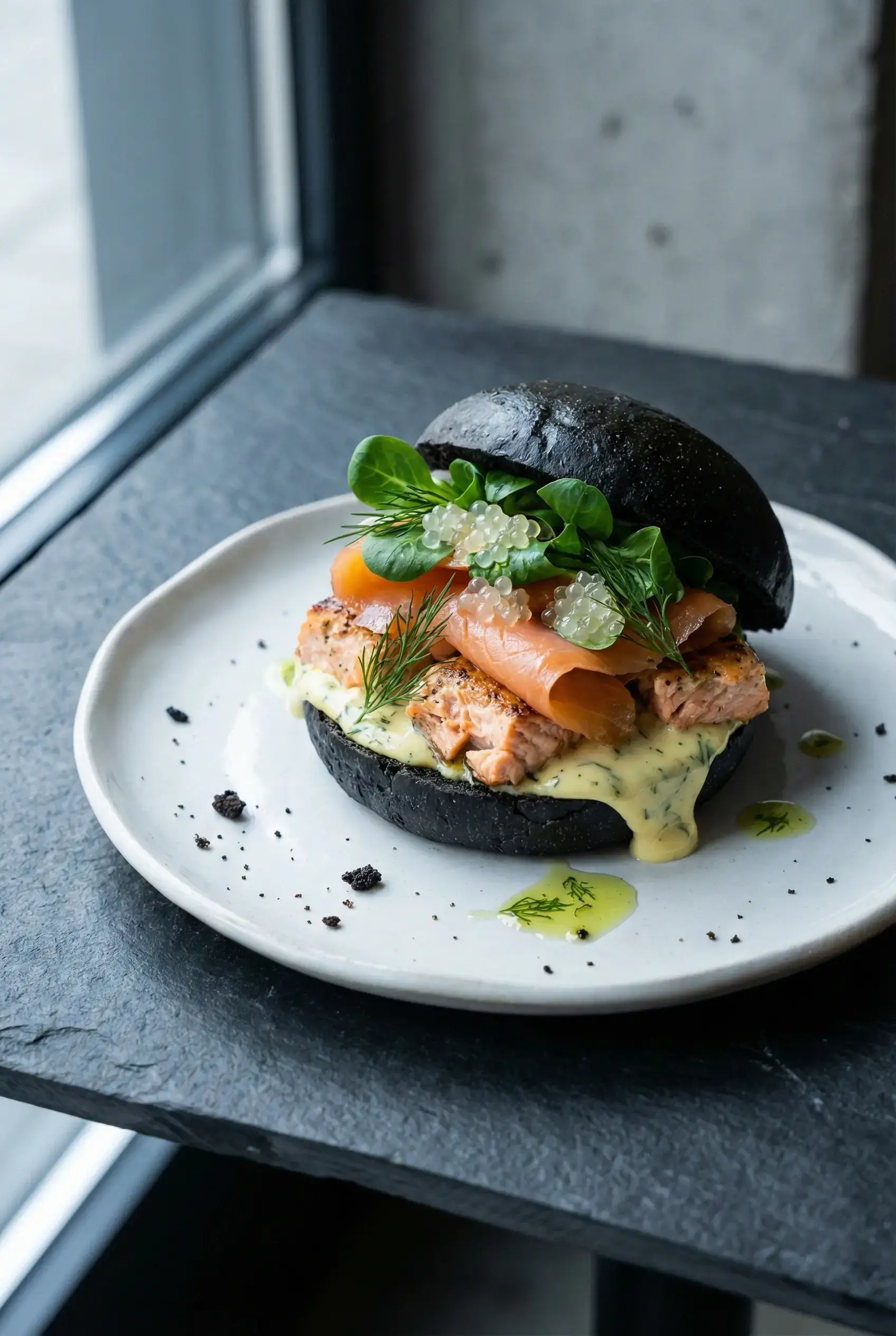 Burger au saumon