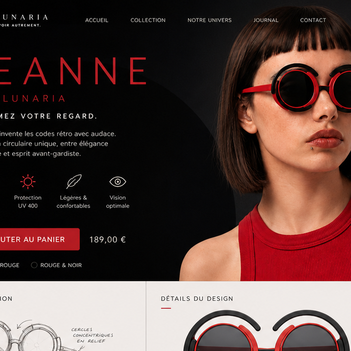 Jeanne — Lunettes Rondes par Lunaria